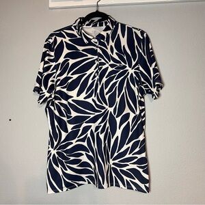 Vineyard Vines Performance Polo Women's Size Large Navy Blue White Golf